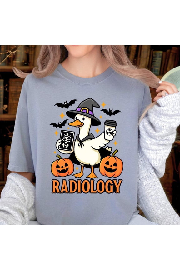 Radiology Shirt, Hal.Low.Een Goose Witc.H Hat And Pumpkin Graphic Tee, Sp00Ky Funny Xray Tech Art Sweater, Quirky Rad Tech Graduation Gift Unisex S-5XL Hot Trending Shirt