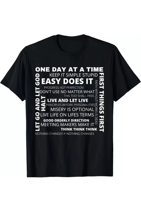 DOPASHIRT Recovery Aa Sayings And Slogans One Day At A Time Na T-Shirt Unisex S-5XL Hot Trending Shirt, Vintage Birthday Gift