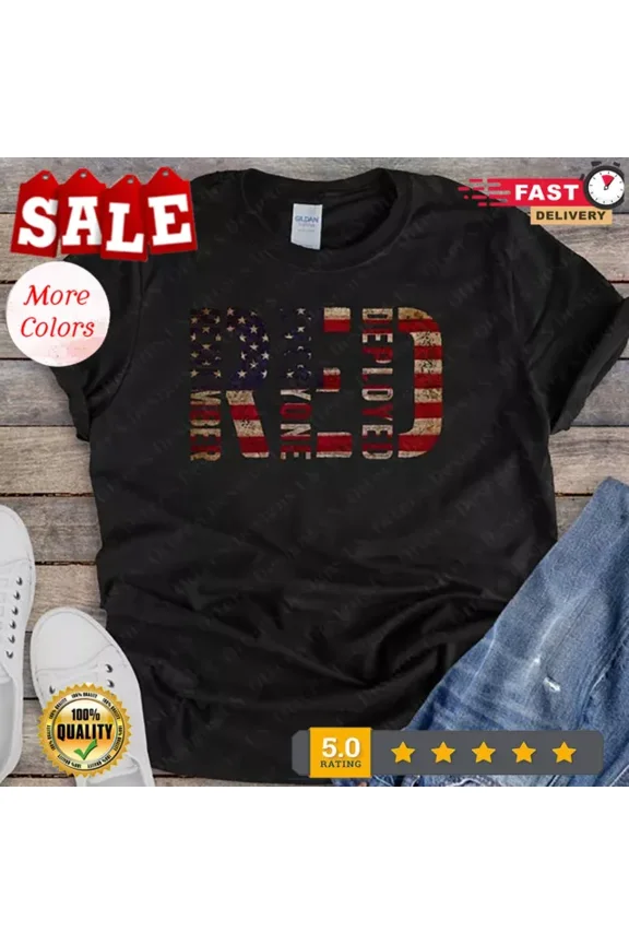 DOPASHIRT Red, Remember Everyone Deployed Tshirt Ii Dad Mom Gift, Grunge Flag, I Wear Unisex S-5XL Hot Trending Shirt, Vintage Birthday Gift