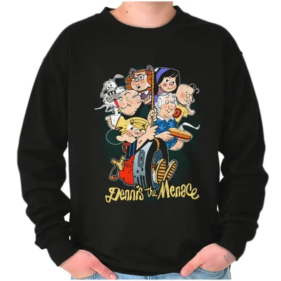 DOPASHIRT Retro Dennis The Menace Cartoon Characters Sweatshirt Trendy Sweatshirt, Birthday Gift