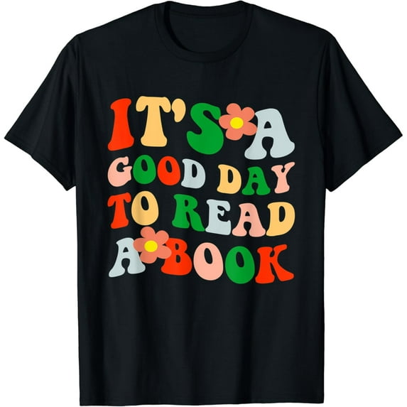 DOPASHIRT Retro Groovy It'S A Good Day To Read A Book T-Shirt Unisex S-5XL Hot Trending Shirt, Vintage Birthday Gift