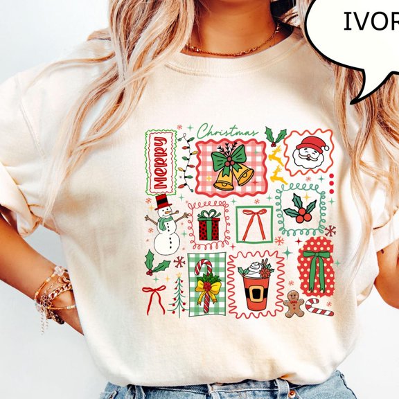 DOPASHIRT Retro Xmas T-Shirt, Coquette Bow Xmas Shirt, Merry Xmas Shirt, Retro Xmas Shirt Unisex S-5XL Hot Trending Shirt, Vintage Birthday Gift