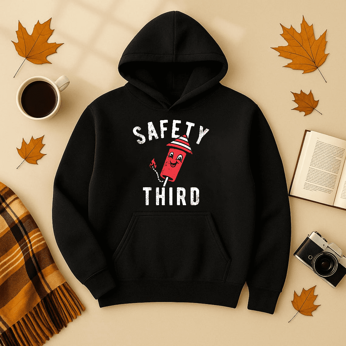 DOPASHIRT Safety Third Hoodie Funny Fourth Of July Fireworks Dangerous ...