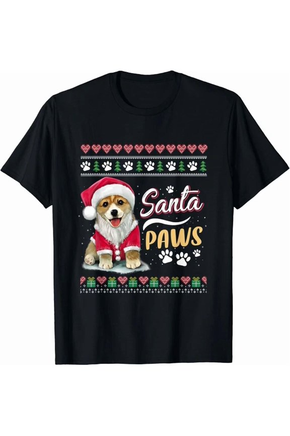 San.Ta Paws Chri.Stm.As Dog - Merry Chri.Stm.As Funny Xmas Gift T-Shirt Unisex S-5XL Hot Trending Shirt, Vintage Birthday Gift
