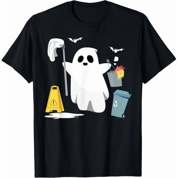 DOPASHIRT School Custodian Janitor Ghost Hal.Low.Een T-Shirt Unisex S-5XL Hot Trending Shirt, Vintage Birthday Gift