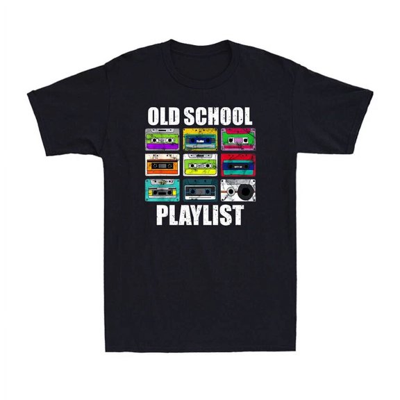 DOPASHIRT School Games List 80'S Vintage Cassette Tape Music Retro Men'S Cotton T-Shirt Unisex S-5XL Hot Trending Shirt, Vintage Birthday Gift