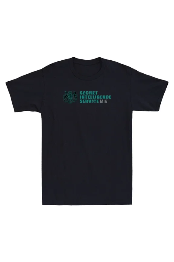 DOPASHIRT Secret Intelligence Service Sis Mi6 Uk Spy Agency Retro Men'S T-Shirt Black Tee Unisex S-5XL Hot Trending Shirt, Vintage Birthday Gift