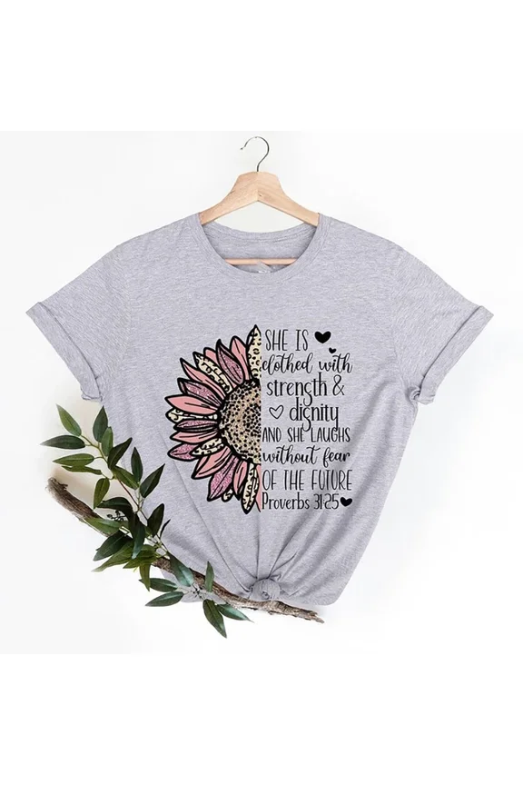 She Clothed In Strength And Dignity And She Laughs Without Fear Of The Unisex S-5XL Hot Trending Shirt, Vintage Birthday Gift