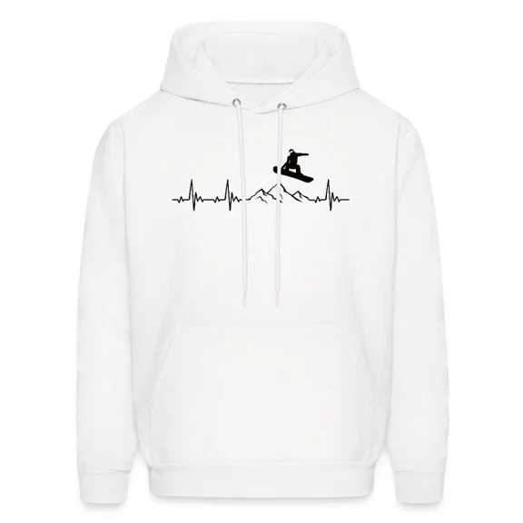 DOPASHIRT Snowboarding Heartbeat Mountains Men'S Hoodie Outdoor Hoodie, Trendy Hoodie, Birthday Gift