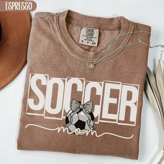 DOPASHIRT Soccer Mom Shirt, Retro Soccer Mama Tshirt, Girly Game Day Gift For Soccer Mom, Dalmatian Bow Gift For Mothers Day Unisex S-5XL Hot Trending Shirt, Vintage Birthday Gift