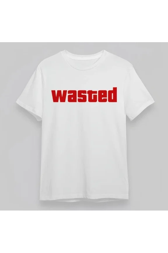 Soft Bold Red Wasted Typography Tee Unisex S-5XL Hot Trending Shirt, Vintage Birthday Gift