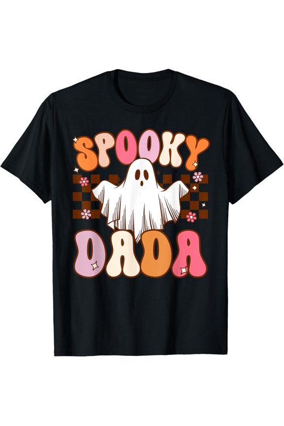 Sp00Ky Dada Hal.Low.Een Dad Ghost Retro Groovy T-Shirt Unisex S-5XL Hot Trending Shirt, Vintage Birthday Gift