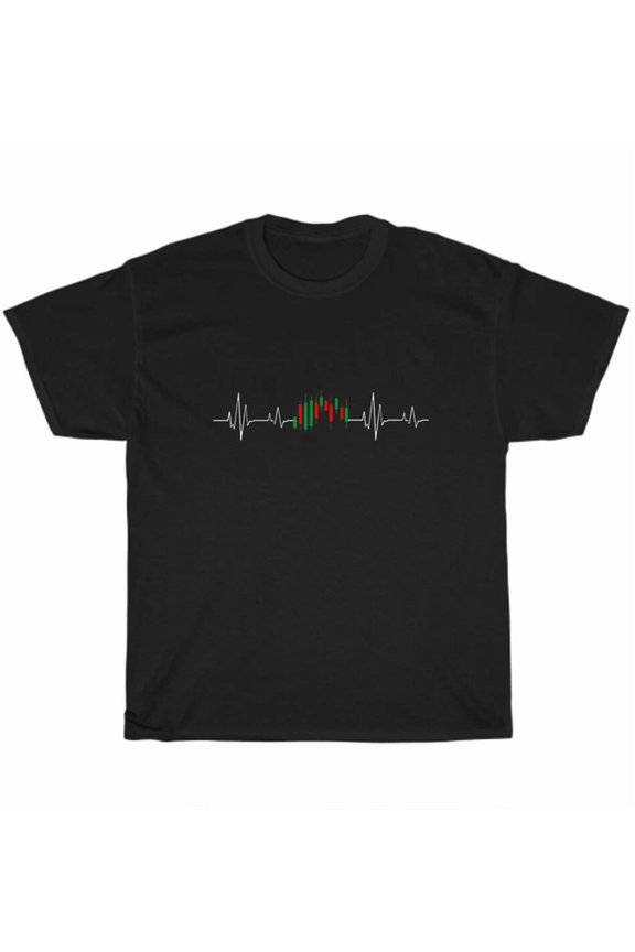 Stock Investor Heartbeat Pulse Stock Market Exchange Trader Trading Gift T-Shirt Unisex S-5XL Hot Trending Shirt, Vintage Birthday Gift