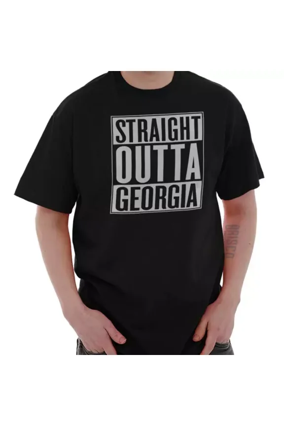 DOPASHIRT Straight Outta Georgia Ga Vacation Crewneck T Shirt Men Or Women Unisex S-5XL Hot Trending Shirt, Vintage Birthday Gift