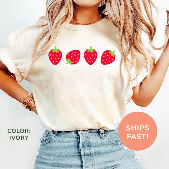 DOPASHIRT Strawberries Shirt, Strawberry Lover Shirt, Strawberry Season Shirt, Cute Strawberries Gift For Mom, Shirt For Women Unisex S-5XL Hot Trending Shirt, Vintage Birthday Gift
