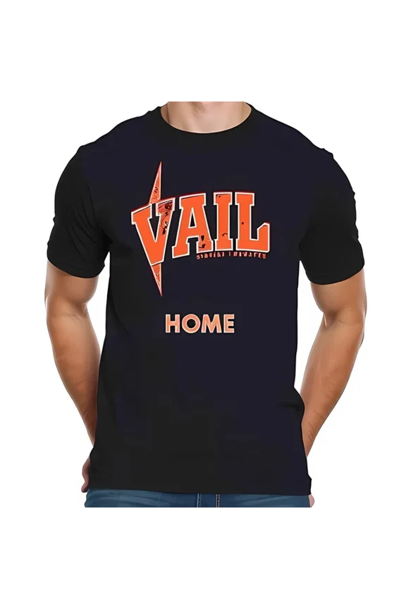Stylish Cotton Short Sleeve T-Shirt With 'Vail' Graphic Design Unisex S-5XL Hot Trending Shirt, Vintage Birthday Gift
