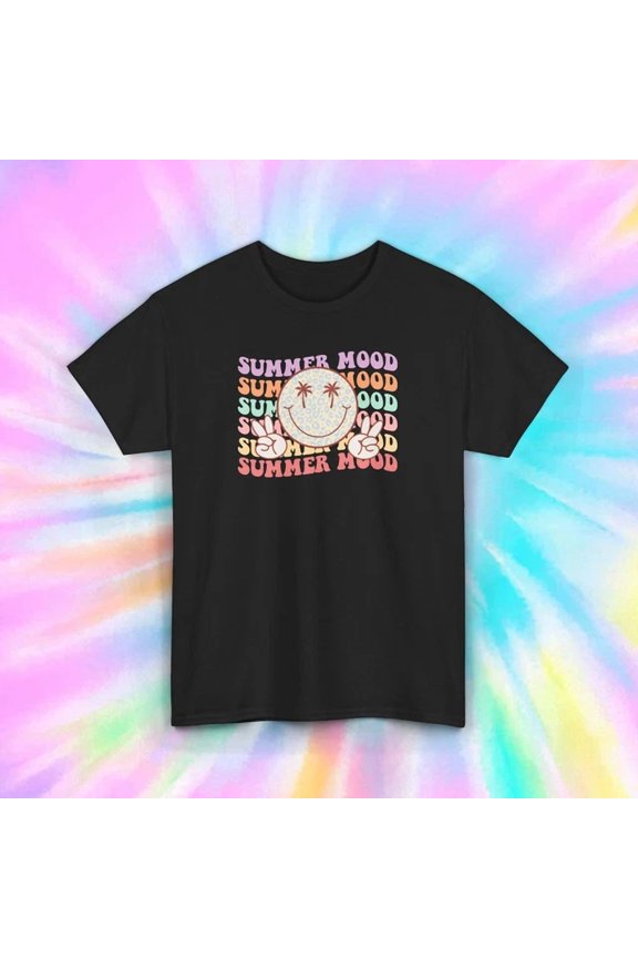 Summer Mood Groovy Vibe Retro Palm Tree T-Shirt Unisex S-5XL Hot Trending Shirt, Vintage Birthday Gift