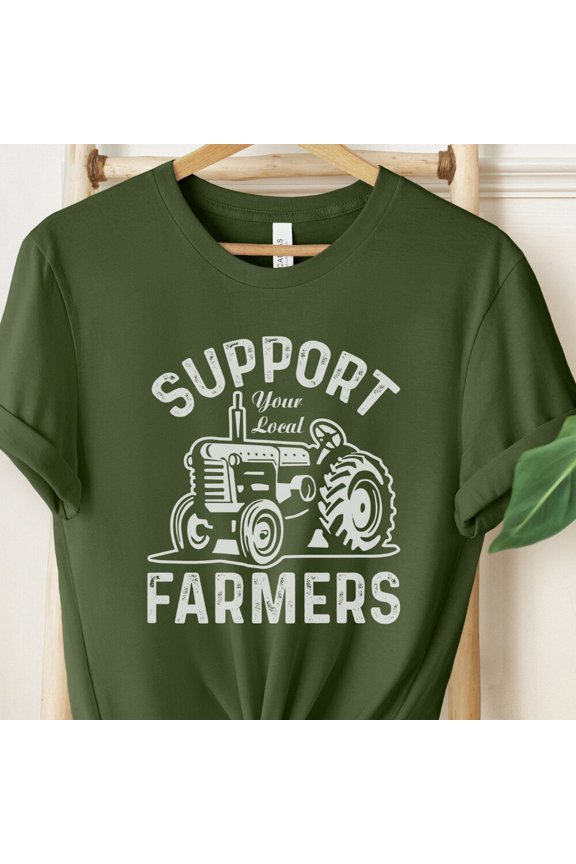 DOPASHIRT Support Local Shirt, Farm Shirt, Farmers Market Shirt, Support Your Local Farmer Shirt, Farm Life Shirt, Farming Shirt, Tractor Shirt Unisex S-5XL Hot Trending Shirt, Vintage Birthday Gift