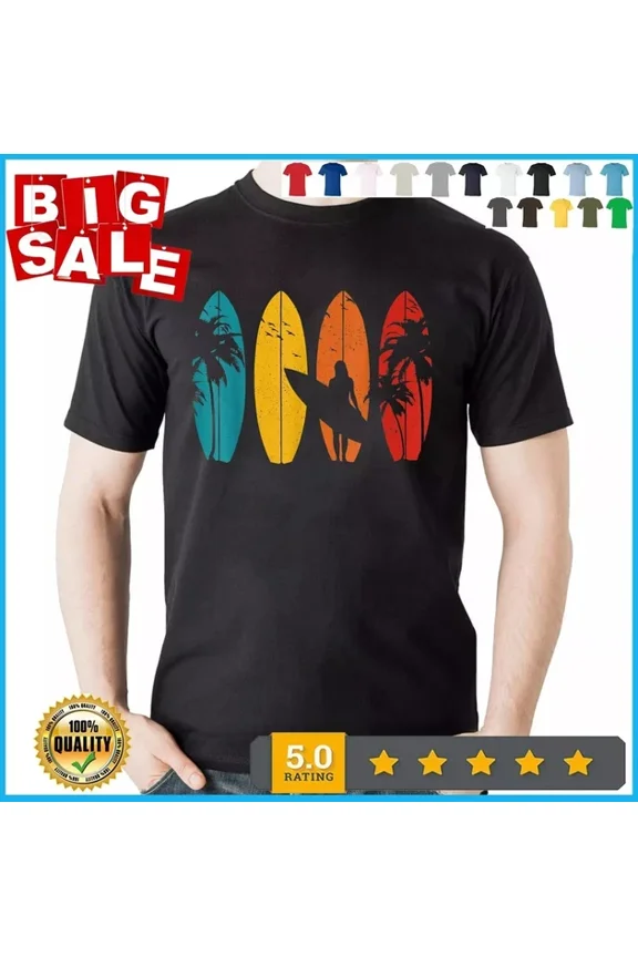 DOPASHIRT Surfer Gift Vintage Surfing Surf Board Beach T-Shirt Unisex S-5XL Hot Trending Shirt, Vintage Birthday Gift