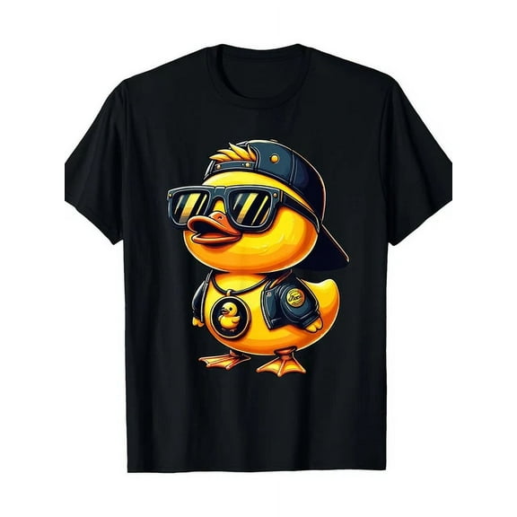 DOPASHIRT T-Shirt Funny Facial Expression Bag Cool Rubber Duck With Unisex S-5XL Hot Trending Shirt, Vintage Birthday Gift