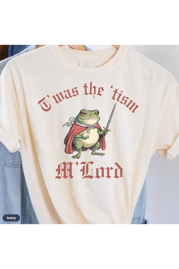 DOPASHIRT T'Was The 'Tism M'Lord Shirt, Funny Autism Shirt, Autism Gift, Frog With A Sword Tee, Medieval Knight Frog, Weirdcore Shirt Unisex S-5XL Hot Trending Shirt, Vintage Birthday Gift