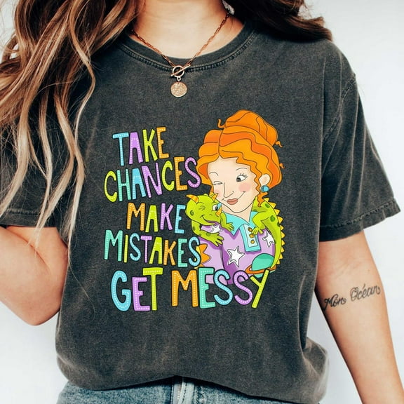 DOPASHIRT Take Chances Make Mistakes Get Messy T-Shirt, Miss Frizzle Tee, Magic School Bus Shirt, Teacher Shirt, Back to School Gift, Get Messy Shirt Unisex S-5XL Hot Trending Shirt