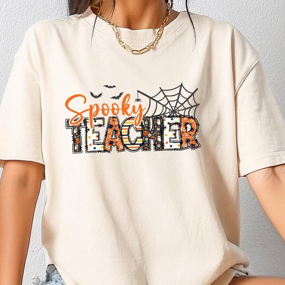 DOPASHIRT Teacher Hal.Low.Een Shirt, Sp00Ky Teacher T-Shirt, Hal.Low.Een Gift For Teacher, Hal.Low.Een Shirt, Fall Teaching Tee, Sweet Haunt Night Teacher Unisex S-5XL Hot Trending Shirt