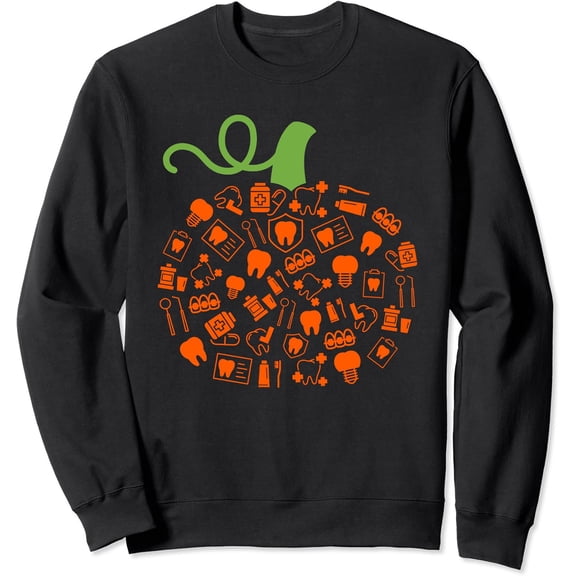 DOPASHIRT Teeth Ghost Pumpkin Witc.H Dental Hal.Low.Een Dentist Dental Sweatshirt Trendy Sweatshirt, Birthday Gift