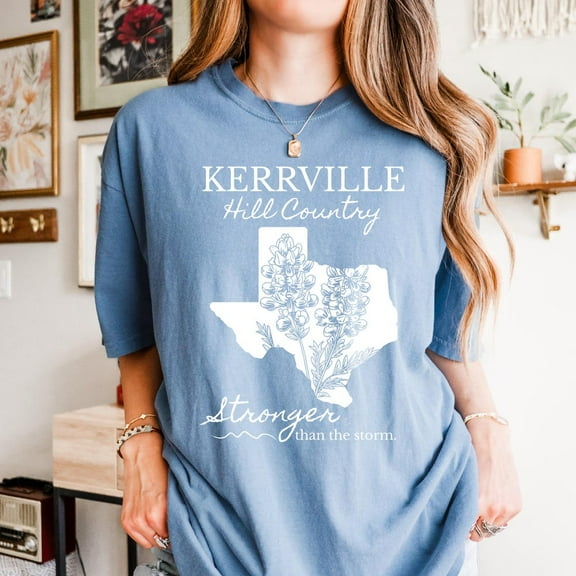 DOPASHIRT Texas Flood Survivor T-Shirt Stronger Than The Storm Shirt Kerrville Hill Country Crewneck Guadalupe River Rescue Support Tee Pray For Texas Unisex S-5XL Hot Trending Shirt