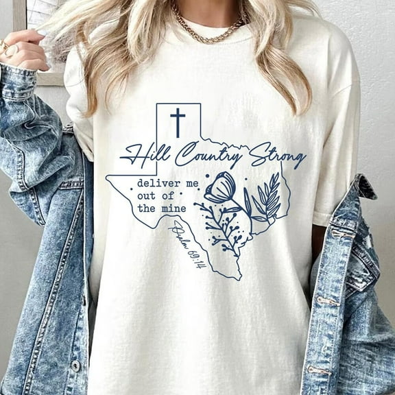 DOPASHIRT Texas Hill Country Strong, Flood Victim T-Shirt, Texas Strong Flood Disaster Relief T-Shirt Unisex S-5XL Hot Trending Shirt, Vintage Birthday Gift