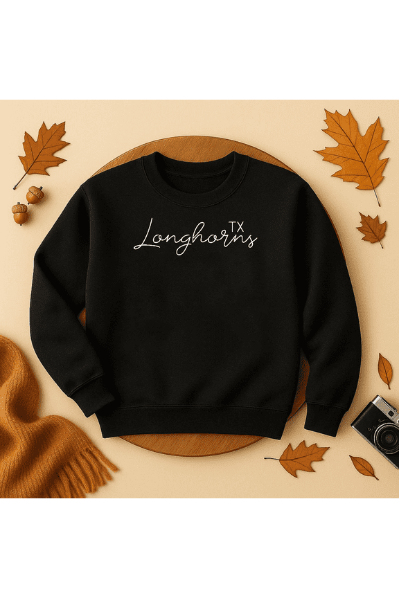 Texas Longhorn Orange Tee- Longhorn - Bella Canva Sweatshirt Trendy Sweatshirt, Birthday Gift