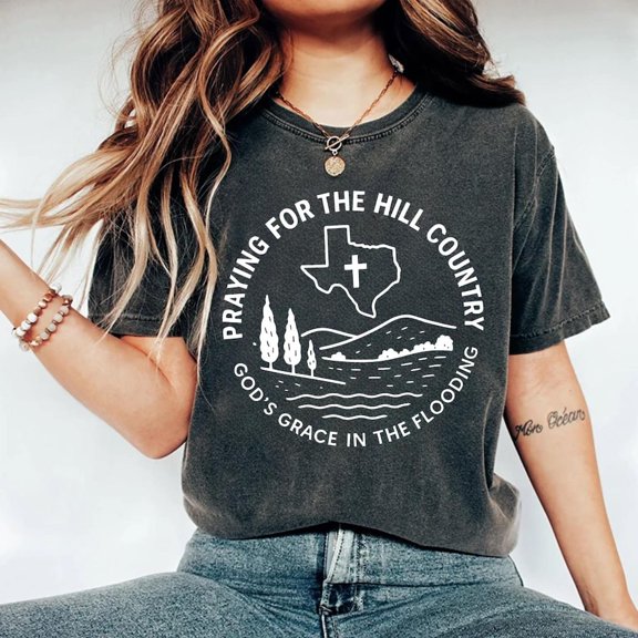 DOPASHIRT Texas Strong Praying For The Hill Country God'S Grace In The Flooding Shirt, Texas Flood Support Apparel, Pray For Hill Country Victims Tee Unisex S-5XL Hot Trending Shirt