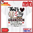 thumbnail image 1 of DOPASHIRT That'S My Grandson Out There Baseball Grandma Grandpa T-Shirt Unisex S-5XL Hot Trending Shirt, Vintage Birthday Gift, 1 of 3