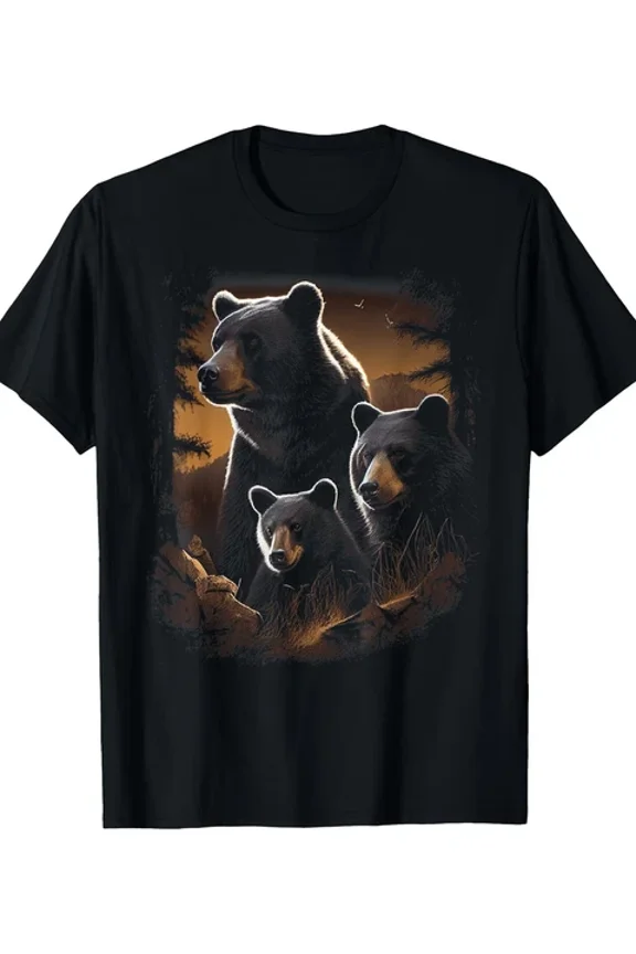 DOPASHIRT Three Bear Animal Graphic Men'S T-Shirts - Unisex S-5XL Hot Trending Shirt, Vintage Birthday Gift