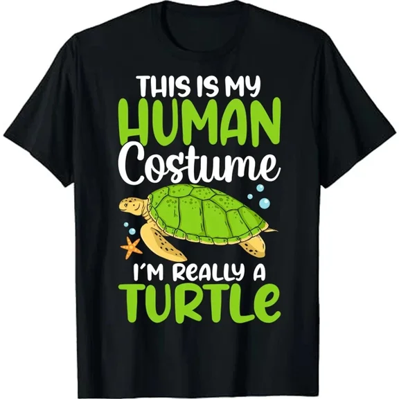 DOPASHIRT Tortoise Shell This Is My Human I'M Really A Turtle T-Shirt Unisex S-5XL Hot Trending Shirt, Vintage Birthday Gift