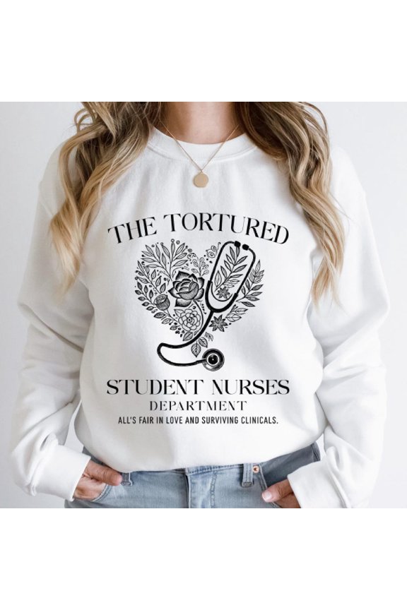 The Tortured Student Nurses Department Shirt, Funny Shirt For Nursing Students, Funny Nurse College Student Sweat, Future Nurse Gift Unisex S-5XL Hot Trending Shirt, Vintage Birthday Gift