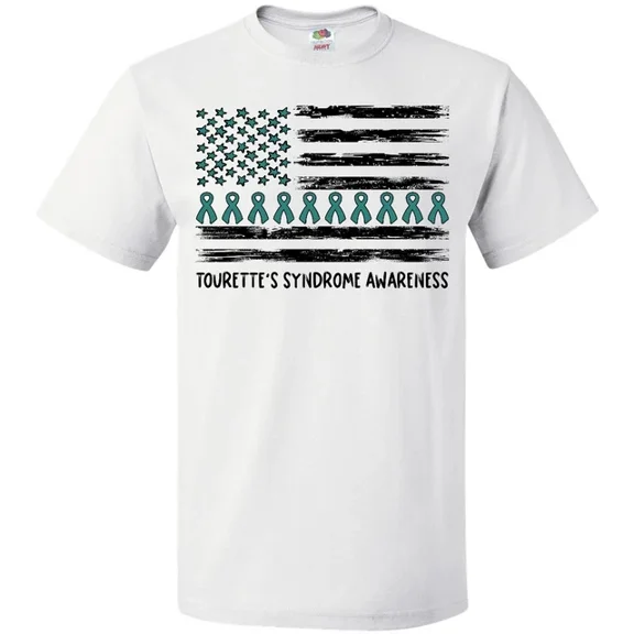 DOPASHIRT Tourette'S Syndrome Awareness Flag With Ribbons T-Shirt Ribbon Support Unisex S-5XL Hot Trending Shirt, Vintage Birthday Gift