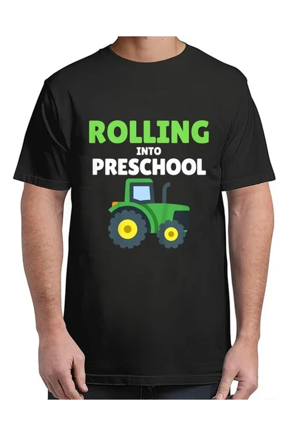 Tractor Construction First Day Of Preschool T-Shirt Unisex S-5XL Hot Trending Shirt, Vintage Birthday Gift