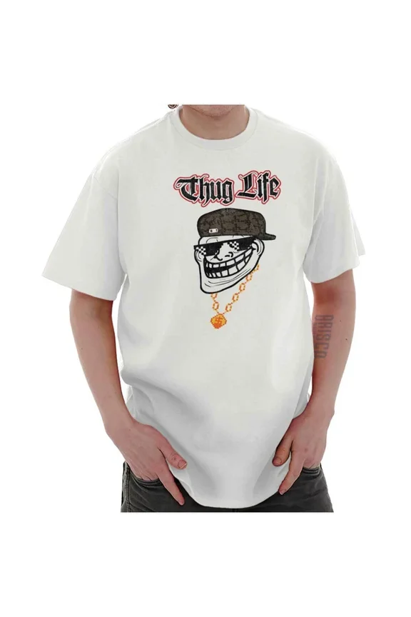 Troll Face Funny Internet Thug Life Womens Or Mens Crewneck T Shirt Unisex S-5XL Hot Trending Shirt, Vintage Birthday Gift