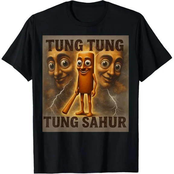 DOPASHIRT Tung Tung Tung Sahur Funny Italian Brainrot T-Shirt Unisex S-5XL Hot Trending Shirt, Vintage Birthday Gift