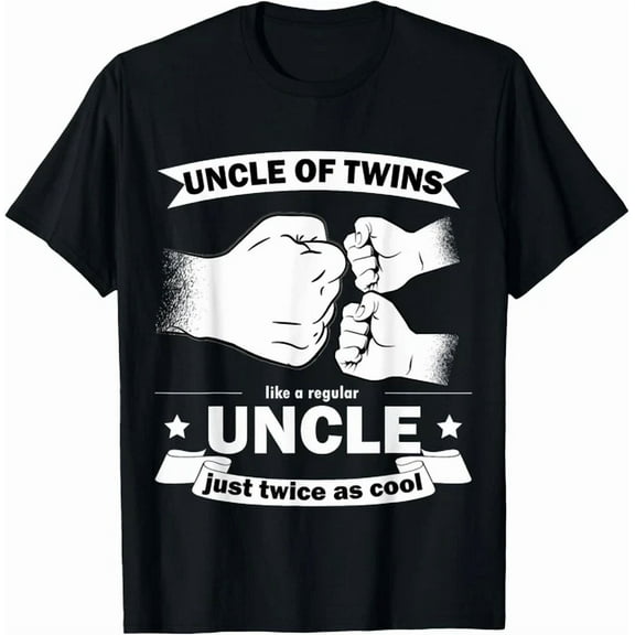 DOPASHIRT Uncle Of Twins Double Blessed Twin Baby Announcement Party T-Shirt Unisex S-5XL Hot Trending Shirt, Vintage Birthday Gift