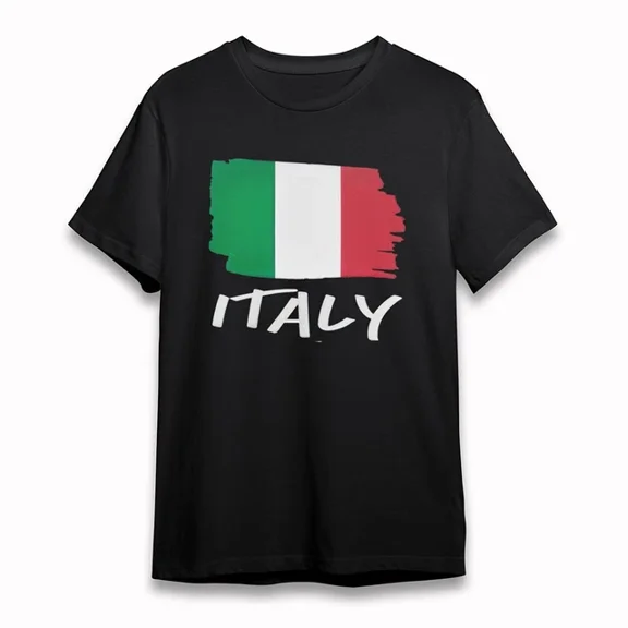 DOPASHIRT Unisex Fashion T-Shirt Italian Flag Brushstroke Tee Short Unisex S-5XL Hot Trending Shirt, Vintage Birthday Gift