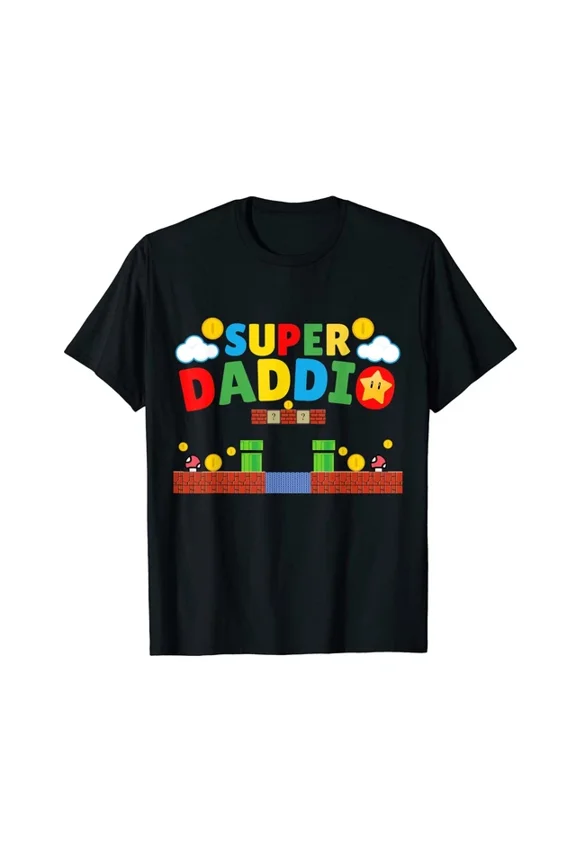 DOPASHIRT Usa Super Dad ,Funny Dad ,Father'S Day Gamer Daddy Super Daddio T-Shirt Unisex S-5XL Hot Trending Shirt, Vintage Birthday Gift
