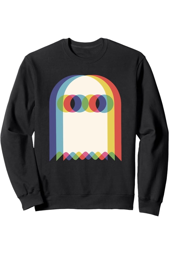 Vaporwave Psychedelic Ghost Retro Hal.Low.Een Techno Edm Sweatshirt Trendy Sweatshirt, Birthday Gift