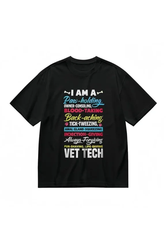 Vet Tech Graphic Tee Unisex S-5XL Hot Trending Shirt, Vintage Birthday Gift