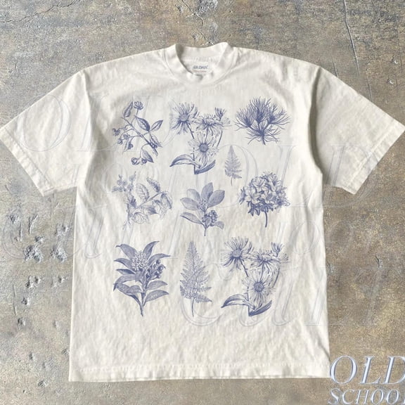 DOPASHIRT Vintage 90S Botanical Tshirt, Retro Botanical Wild Flowers Nature Shirt, Garden Botanical Nostalgic Shirt, Cute Boho Magic Shirt, Blooms Tee Unisex S-5XL Hot Trending Shirt