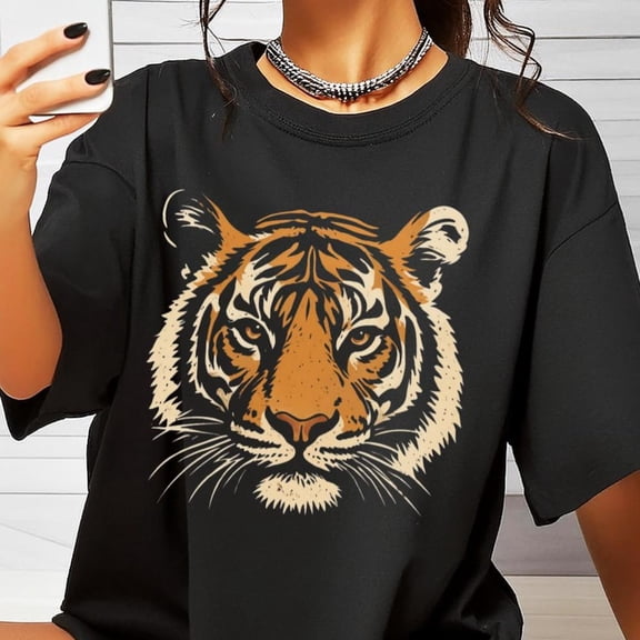 DOPASHIRT Vintage Tiger Tee Retro Tiger T-Shirt 90S Animal Gift For Tiger Lover Wild Cat Shirt Retro Jungle Safari Tiger Graphic Tee Unisex S-5XL Hot Trending Shirt, Vintage Birthday Gift