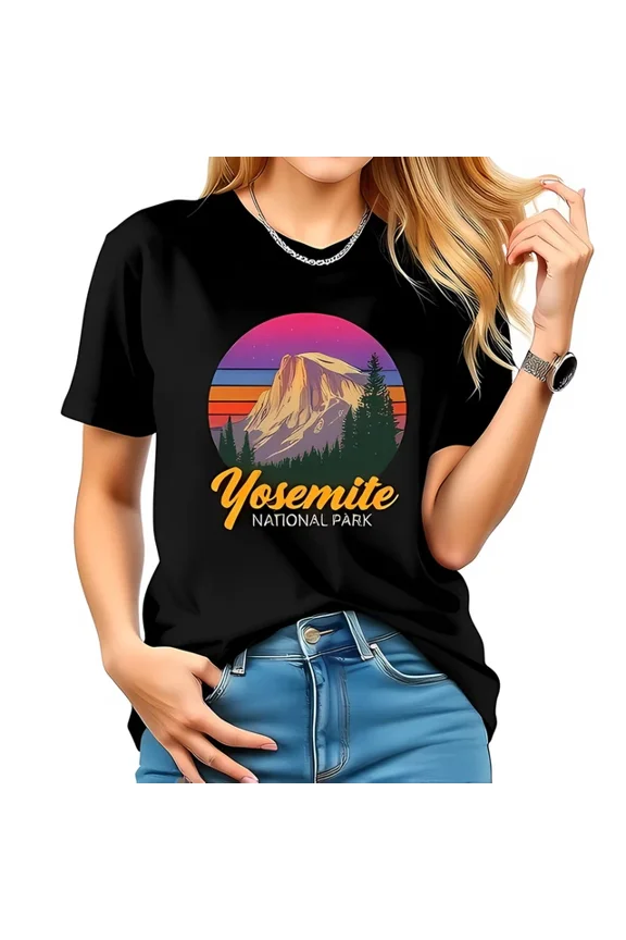 DOPASHIRT Vintage Yosemite National Park Half Dome T-Shirt For Women Unisex S-5XL Hot Trending Shirt, Vintage Birthday Gift