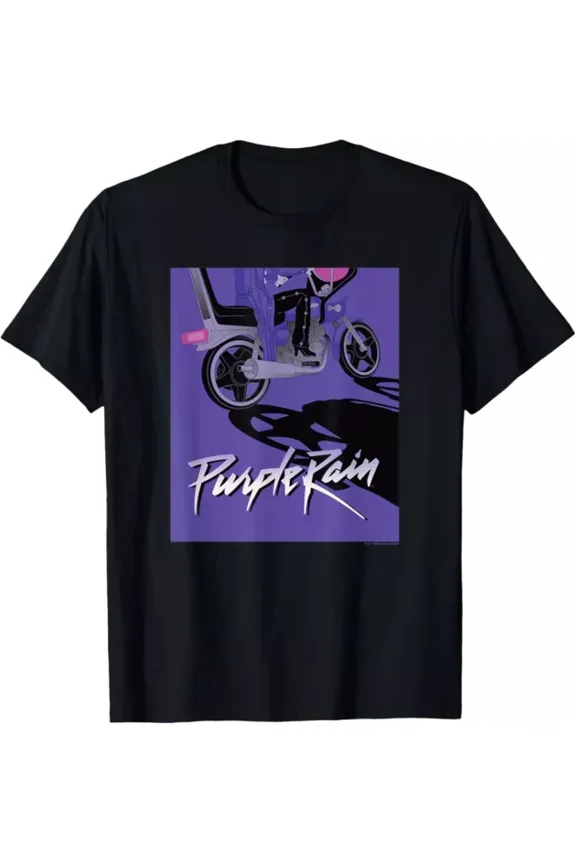 DOPASHIRT Wb100 Purple Rain Prince Motorcycle Album Cover Sketch T-Shirt Unisex S-5XL Hot Trending Shirt, Vintage Birthday Gift