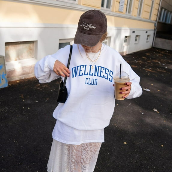 DOPASHIRT Wellness Club Crewneck Shirt, Casual Athletic Apparel, Sporty Chic Clothing, Gym Girl Shirt, Health Is Wealth, Trendy Self Care Gift Unisex S-5XL Hot Trending Shirt, Vintage Birthday Gift